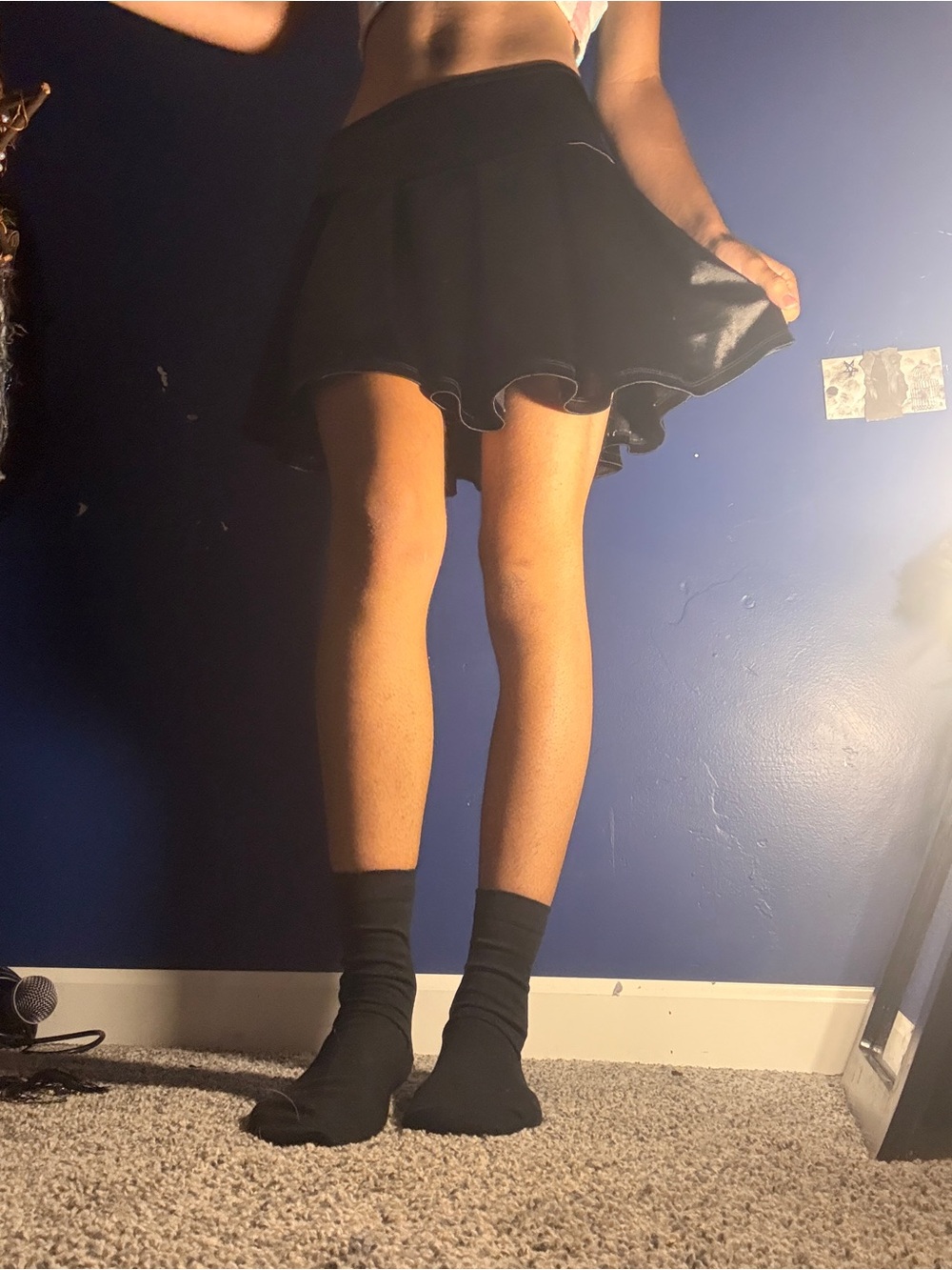 Black Flared Mini Skirt - Spirit Halloween